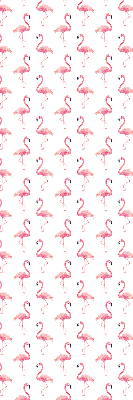 Fensterrollo mit Flamingo-Motiv