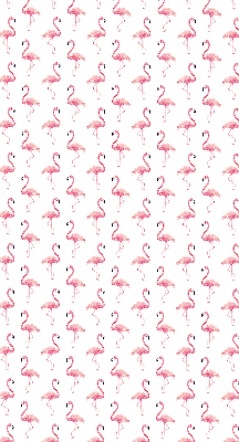 Fensterrollo mit Flamingo-Motiv