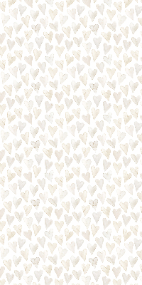 Fensterrollo in Beige mit Herzen
