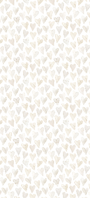 Fensterrollo in Beige mit Herzen