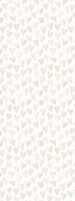 Fensterrollo in Beige mit Herzen