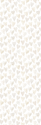 Fensterrollo in Beige mit Herzen
