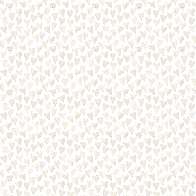 Fensterrollo in Beige mit Herzen