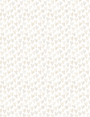 Fensterrollo in Beige mit Herzen