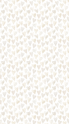 Fensterrollo in Beige mit Herzen
