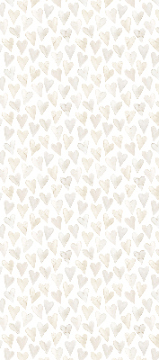 Fensterrollo in Beige mit Herzen