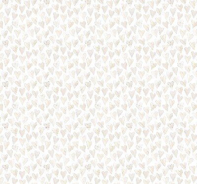 Fensterrollo in Beige mit Herzen