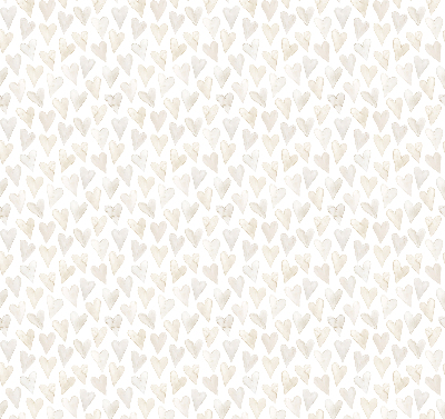 Fensterrollo in Beige mit Herzen