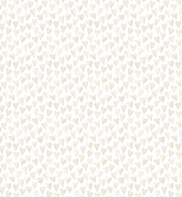 Fensterrollo in Beige mit Herzen