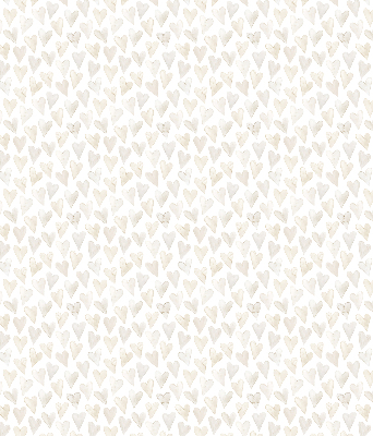 Fensterrollo in Beige mit Herzen
