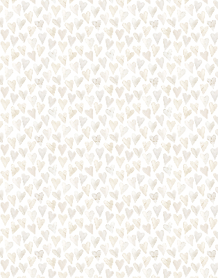 Fensterrollo in Beige mit Herzen