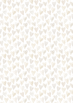 Fensterrollo in Beige mit Herzen