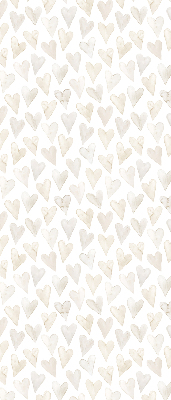Fensterrollo in Beige mit Herzen