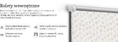 Fensterrollo in Beige mit Herzen