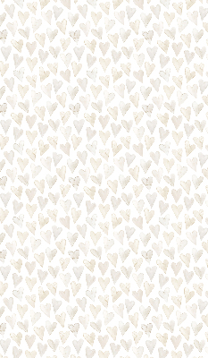 Fensterrollo in Beige mit Herzen