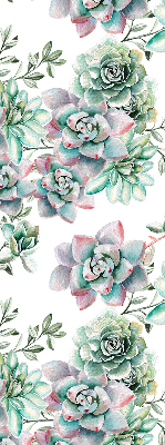 Fensterrollo in grüner Pflanzenoptik