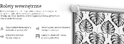 Fensterrollo in grauer Blattoptik