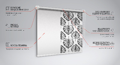 Fensterrollo in grauer Blattoptik