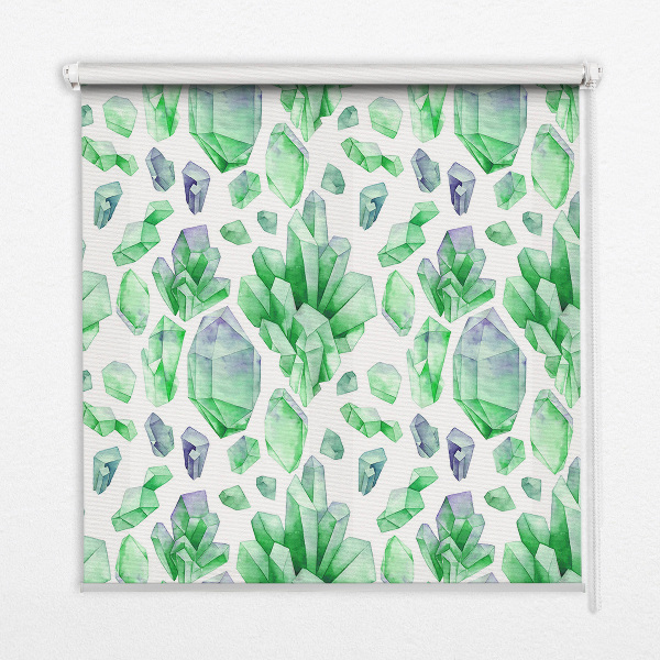 Fensterrollo innen in grüner Farbe