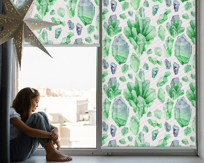 Fensterrollo innen in grüner Farbe
