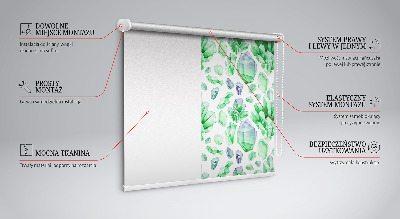 Fensterrollo innen in grüner Farbe