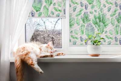 Fensterrollo innen in grüner Farbe