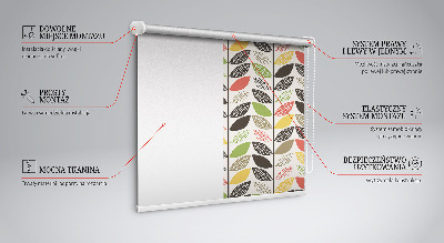 Rollo Fenster mit bunten Blättern