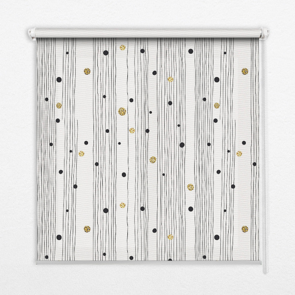 Fenster Rollo Innen mit Streifen und Punkten