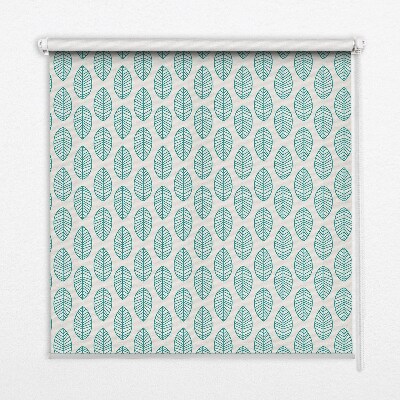 Rollo Fenster in blauen Blättern