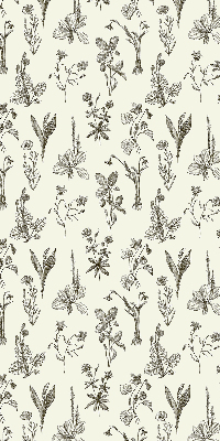 Fensterrollo mit gezeichneten Blumen
