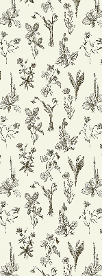 Fensterrollo mit gezeichneten Blumen