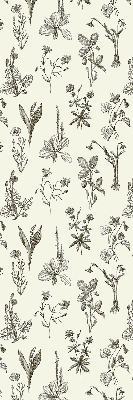 Fensterrollo mit gezeichneten Blumen