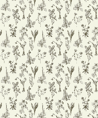 Fensterrollo mit gezeichneten Blumen