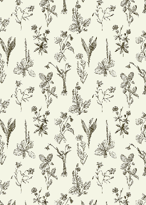 Fensterrollo mit gezeichneten Blumen