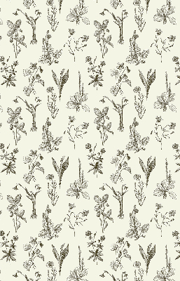 Fensterrollo mit gezeichneten Blumen