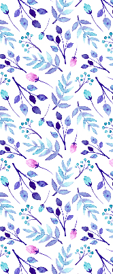 Fensterrollo mit blauen Blumen
