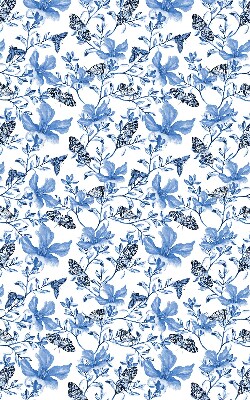 Fensterrollo innen in blauen Schmetterlingsmotiven