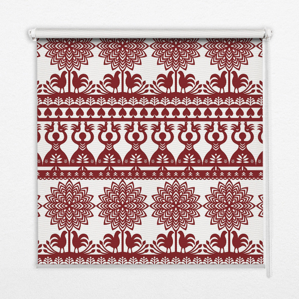 Fensterrollo in braunem Muster