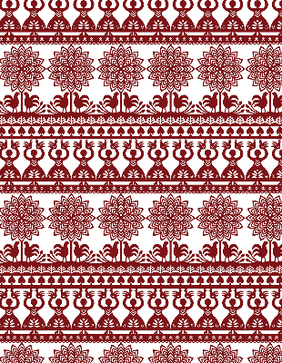 Fensterrollo in braunem Muster
