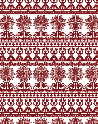 Fensterrollo in braunem Muster