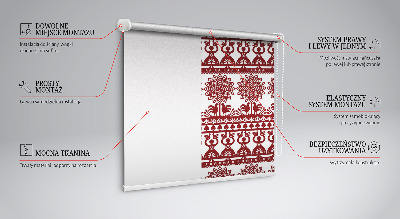 Fensterrollo in braunem Muster