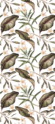 Fensterrollo mit Blumenmotiv und Stielen