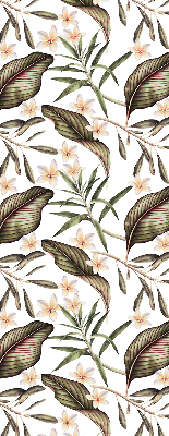 Fensterrollo mit Blumenmotiv und Stielen