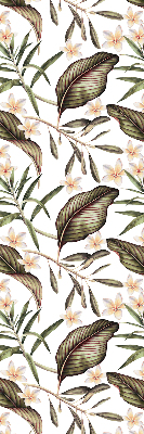 Fensterrollo mit Blumenmotiv und Stielen