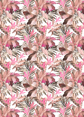 Fensterrollo in Rosa mit Blütenmuster
