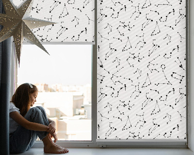 Fensterrollo mit Sternbildern