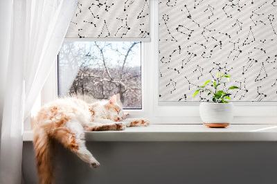 Fensterrollo mit Sternbildern