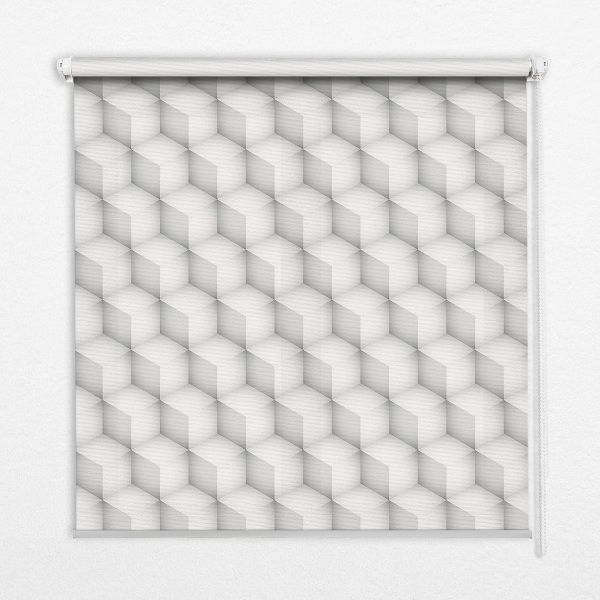 Fensterrollo innen in 3D-Würfel-Optik