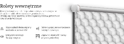 Fensterrollo innen in 3D-Würfel-Optik