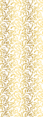Rollo Fenster in Gold mit Zweigmotiv